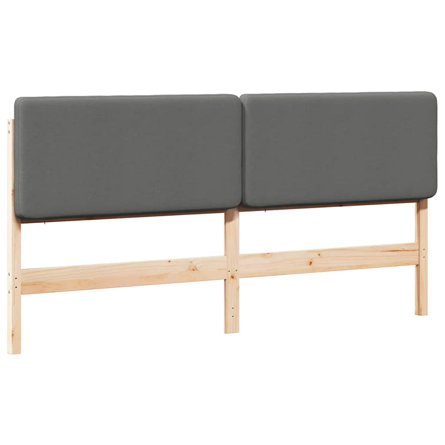 Gestoffeerd hoofdbord Bruin en Licht Grijs 200 cm