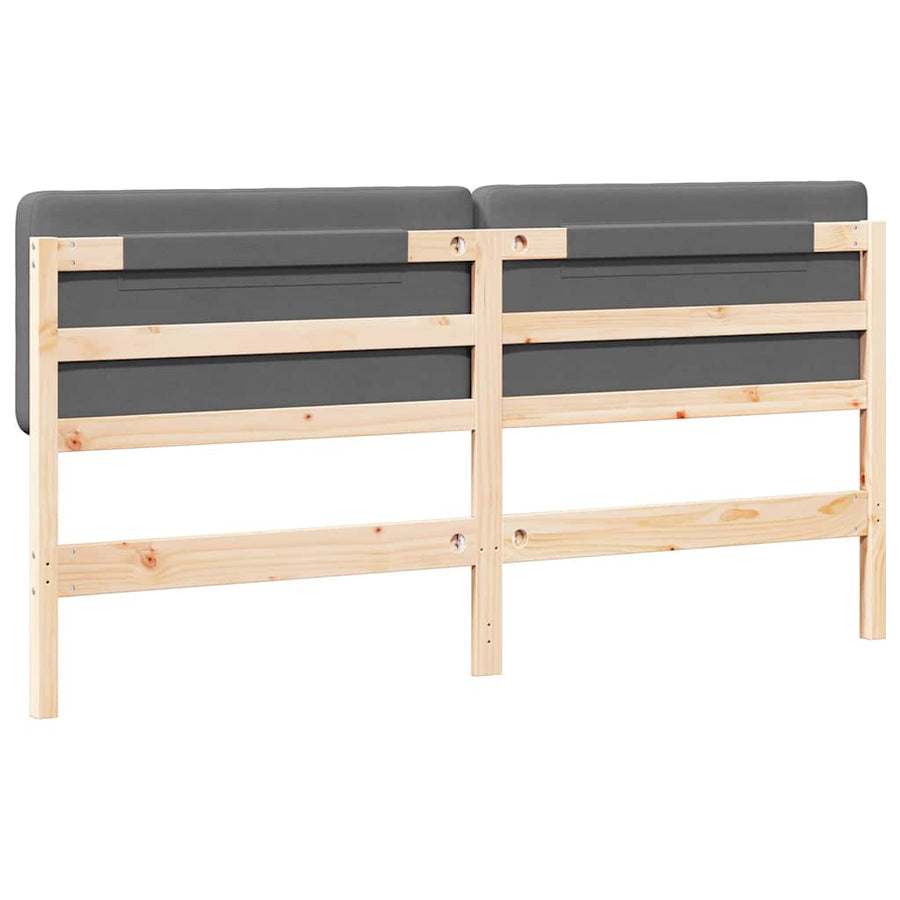 Gestoffeerd hoofdbord Bruin en Licht Grijs 200 cm