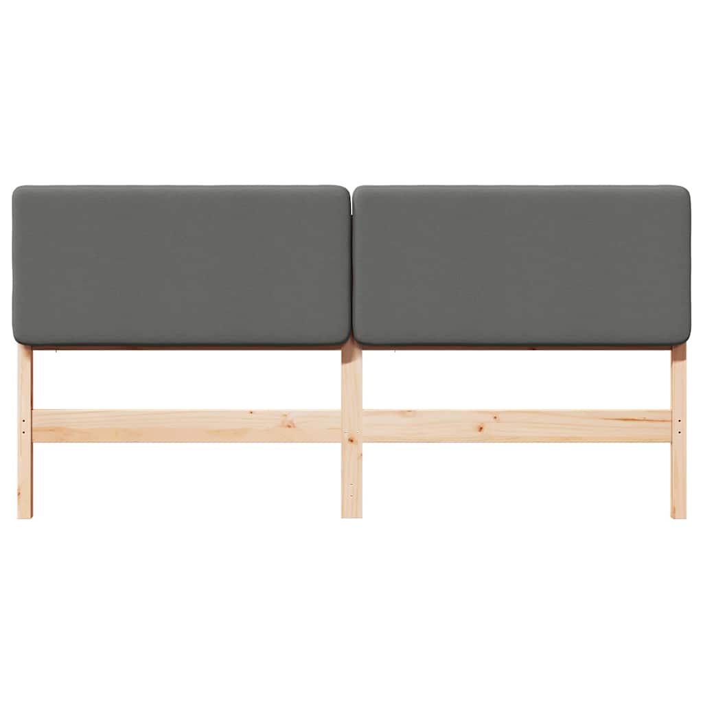 Gestoffeerd hoofdbord Bruin en Licht Grijs 200 cm