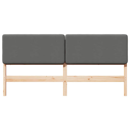 Gestoffeerd hoofdbord Bruin en Licht Grijs 200 cm