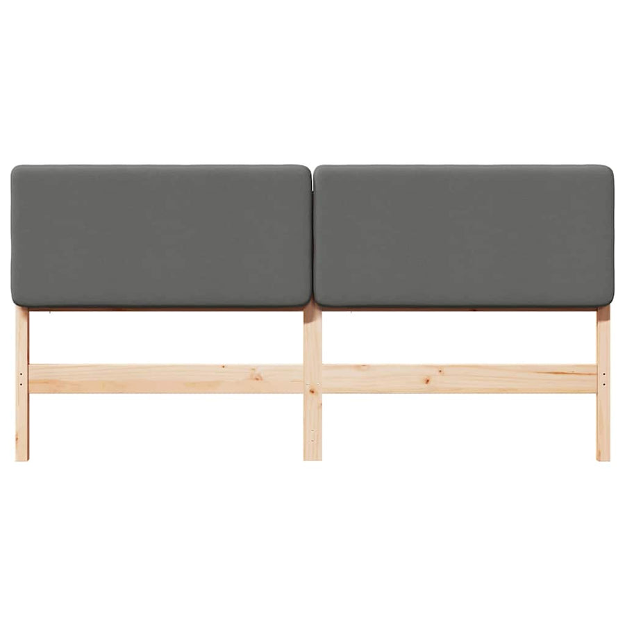 Gestoffeerd hoofdbord Bruin en Licht Grijs 200 cm