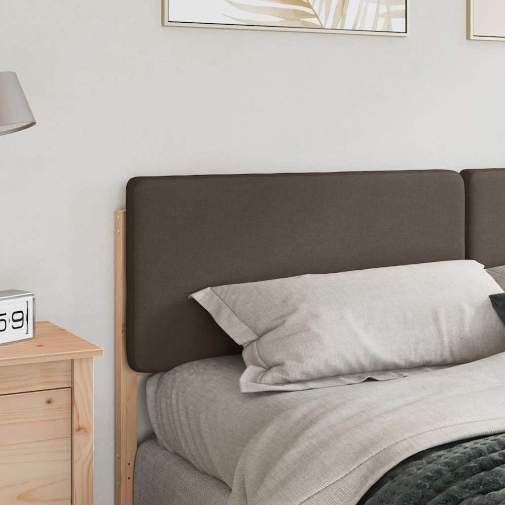 Gestoffeerd hoofdbord Bruin en Taupe 200 cm Massief grenenhout