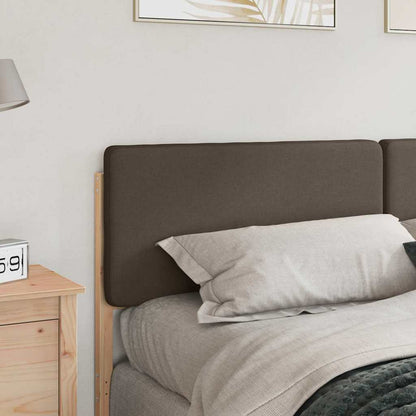 Gestoffeerd hoofdbord Bruin en Taupe 200 cm Massief grenenhout