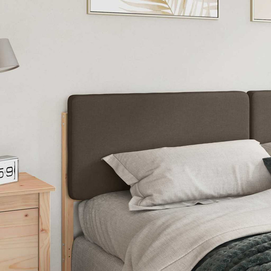 Gestoffeerd hoofdbord Bruin en Taupe 200 cm Massief grenenhout