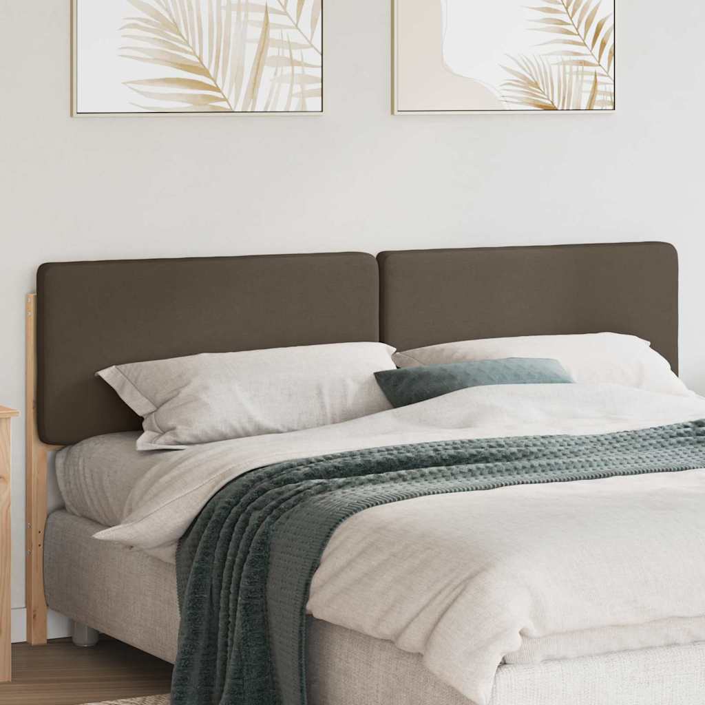 Gestoffeerd hoofdbord Bruin en Taupe 180 cm Massief grenenhout