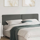 Upholstered Headboard White and Light Gray 180 cm