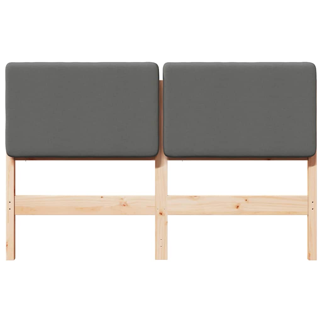 Gestoffeerd hoofdbord Bruin en Licht Grijs 150 cm