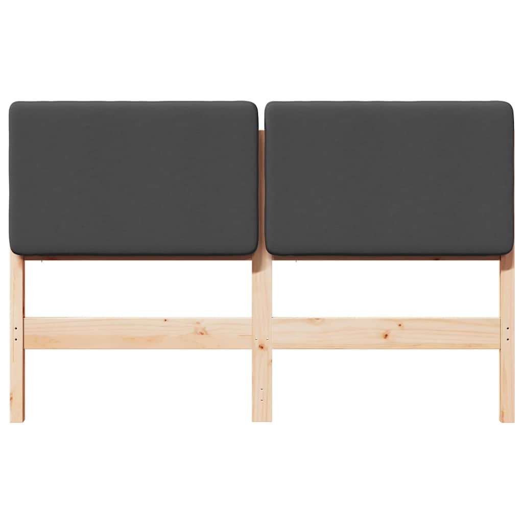 Gestoffeerd hoofdbord Bruin en Donkergrijs 150 cm
