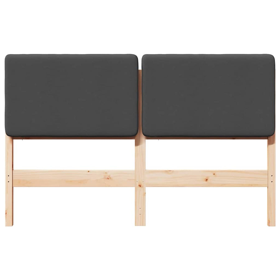 Gestoffeerd hoofdbord Bruin en Donkergrijs 150 cm