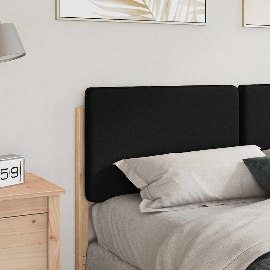 Gestoffeerd hoofdbord Bruin en zwart 150 cm Massief grenenhout