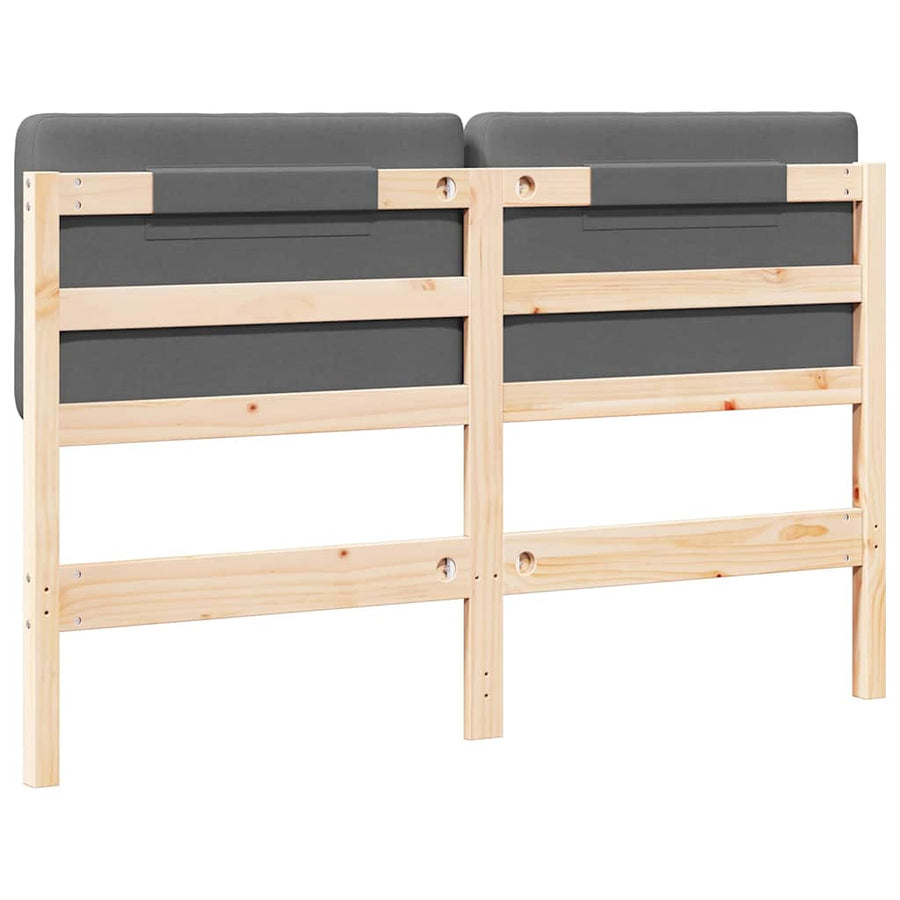 Gestoffeerd hoofdbord Bruin en Licht Grijs 140 cm