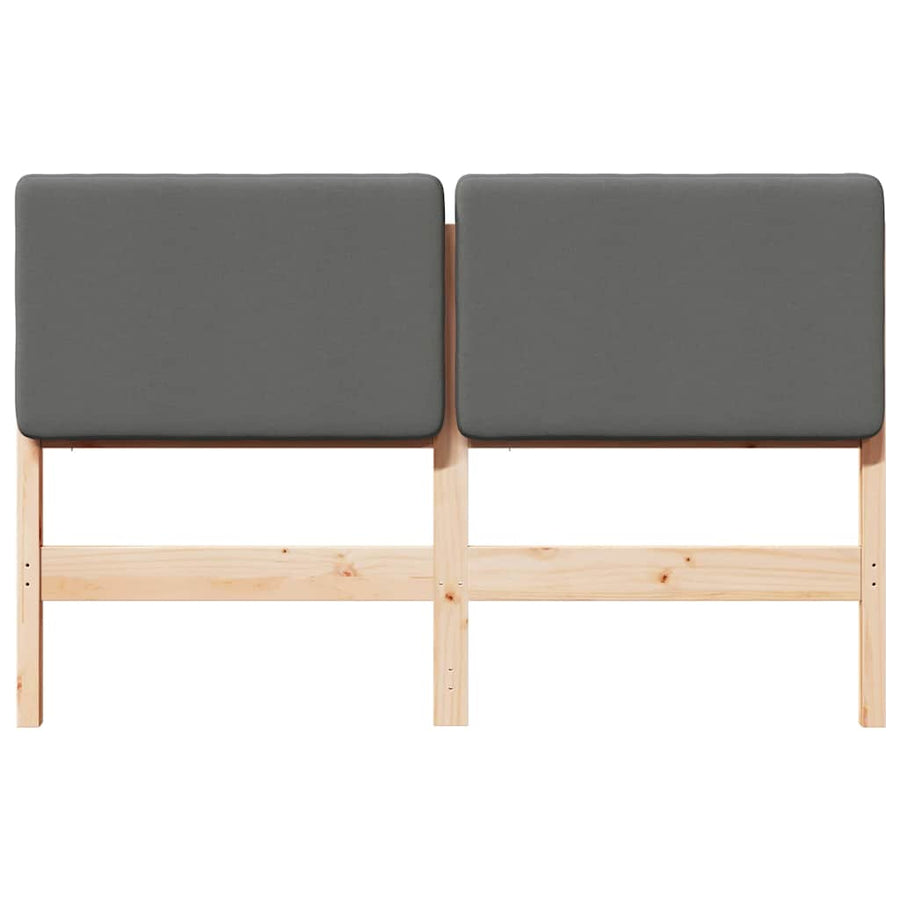 Gestoffeerd hoofdbord Bruin en Licht Grijs 140 cm