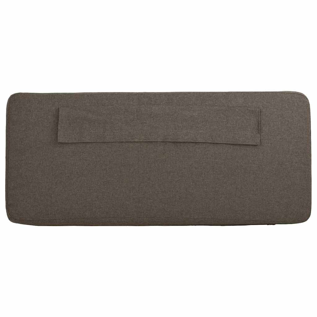 Gestoffeerd hoofdbord Bruin en Taupe 140 cm Massief grenenhout