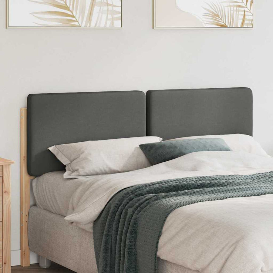 Gestoffeerd hoofdbord Bruin en Licht Grijs 135 cm