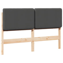 Gestoffeerd hoofdbord Bruin en Donkergrijs 135 cm