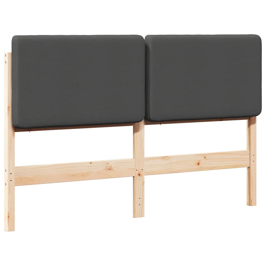 Gestoffeerd hoofdbord Bruin en Donkergrijs 135 cm