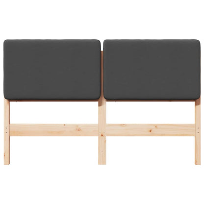 Gestoffeerd hoofdbord Bruin en Donkergrijs 135 cm