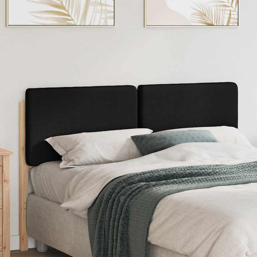 Gestoffeerd hoofdbord Bruin en zwart 135 cm Massief grenenhout