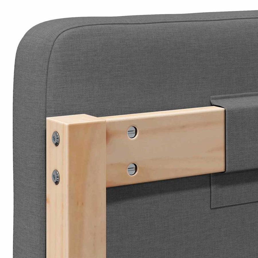 Gestoffeerd hoofdbord Bruin en Licht Grijs 100 cm