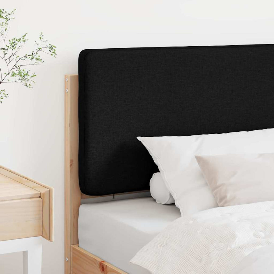 Gestoffeerd hoofdbord Bruin en zwart 90 cm Massief grenenhout