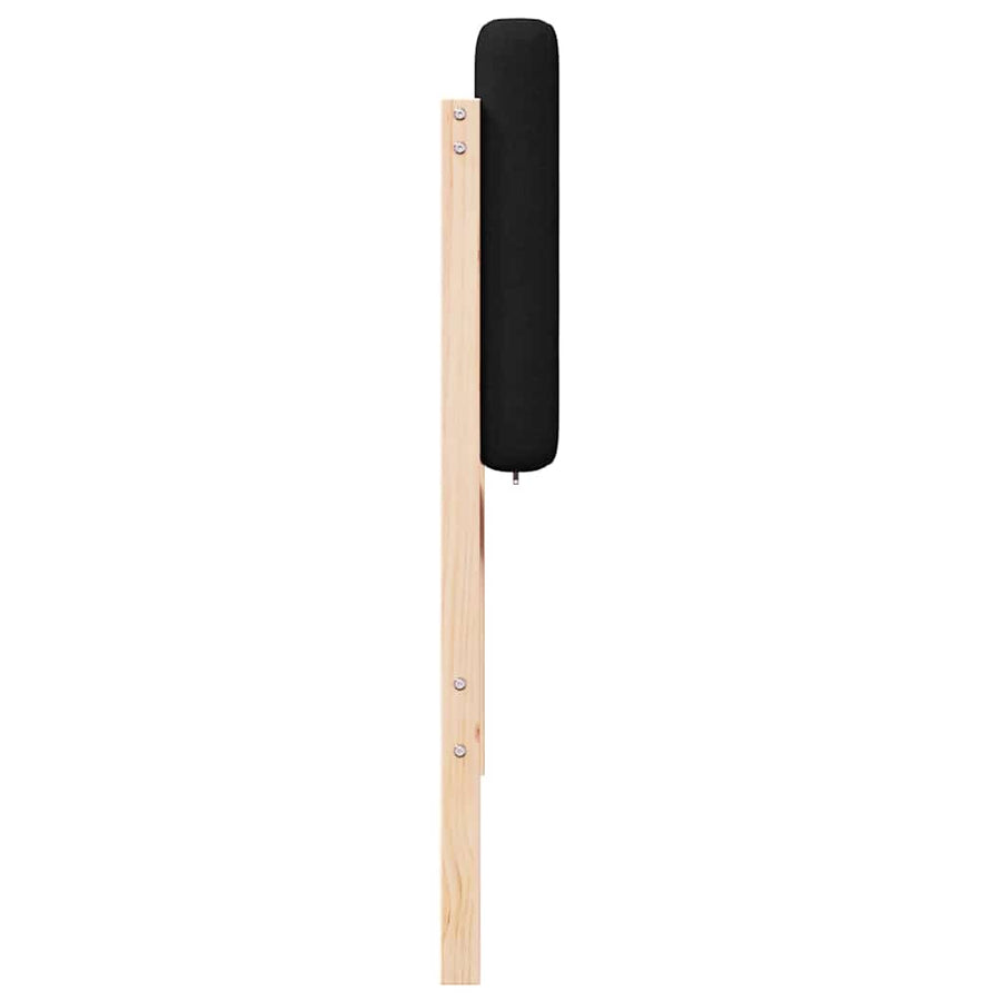 Gestoffeerd hoofdbord Bruin en zwart 90 cm Massief grenenhout