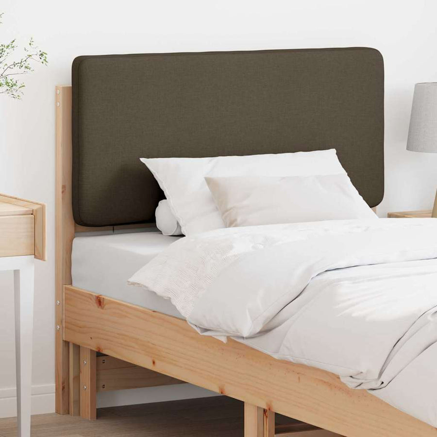 Gestoffeerd hoofdbord Bruin en Taupe 90 cm Massief grenenhout