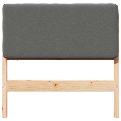 Gestoffeerd hoofdbord met hoofdeinde Bruin en Licht Grijs 75 cm