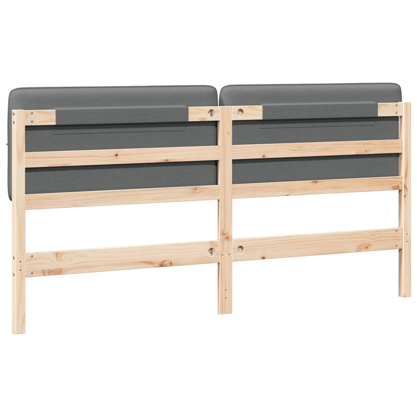 Gestoffeerd hoofdbord Bruin en Licht Grijs 200 cm