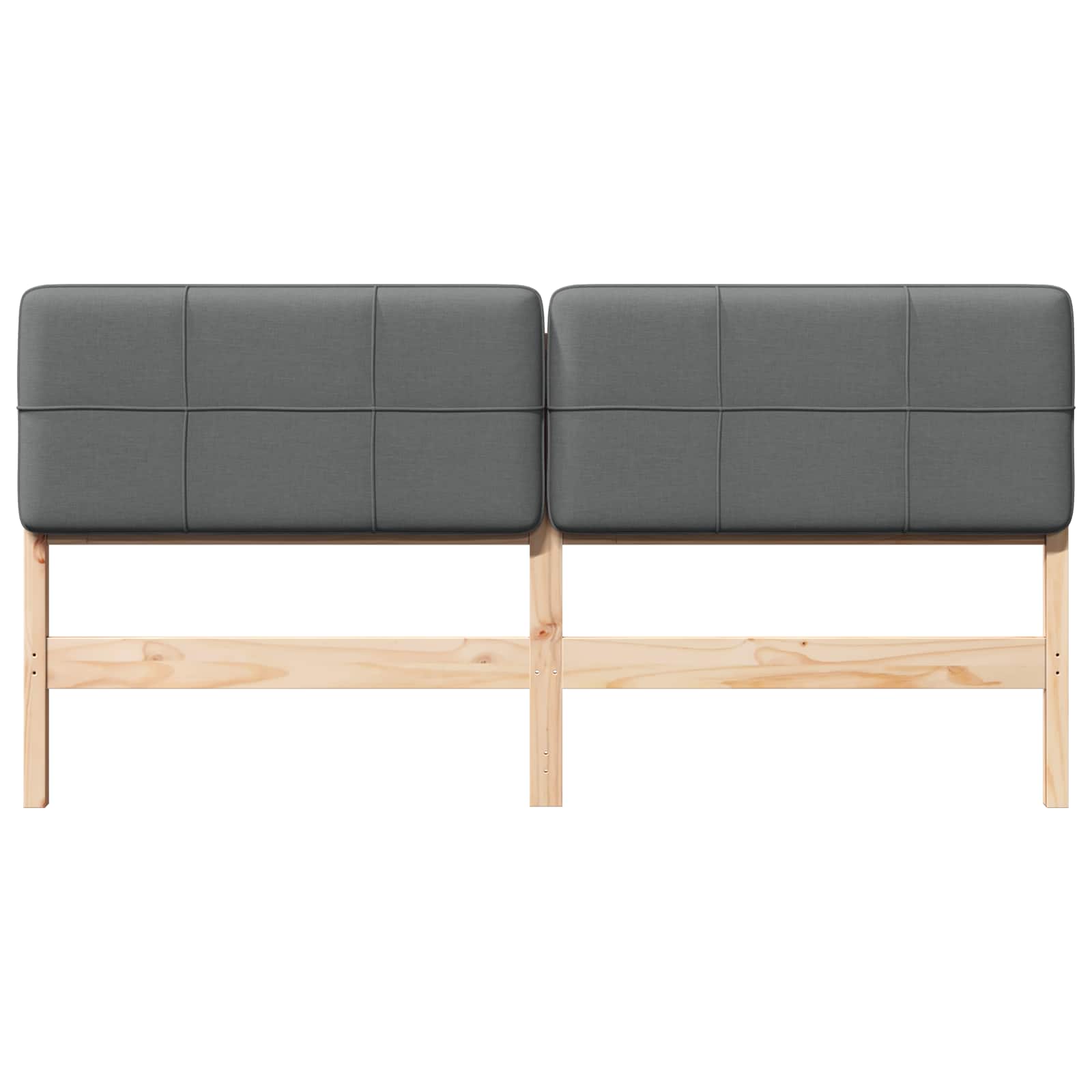 Gestoffeerd hoofdbord Bruin en Licht Grijs 200 cm