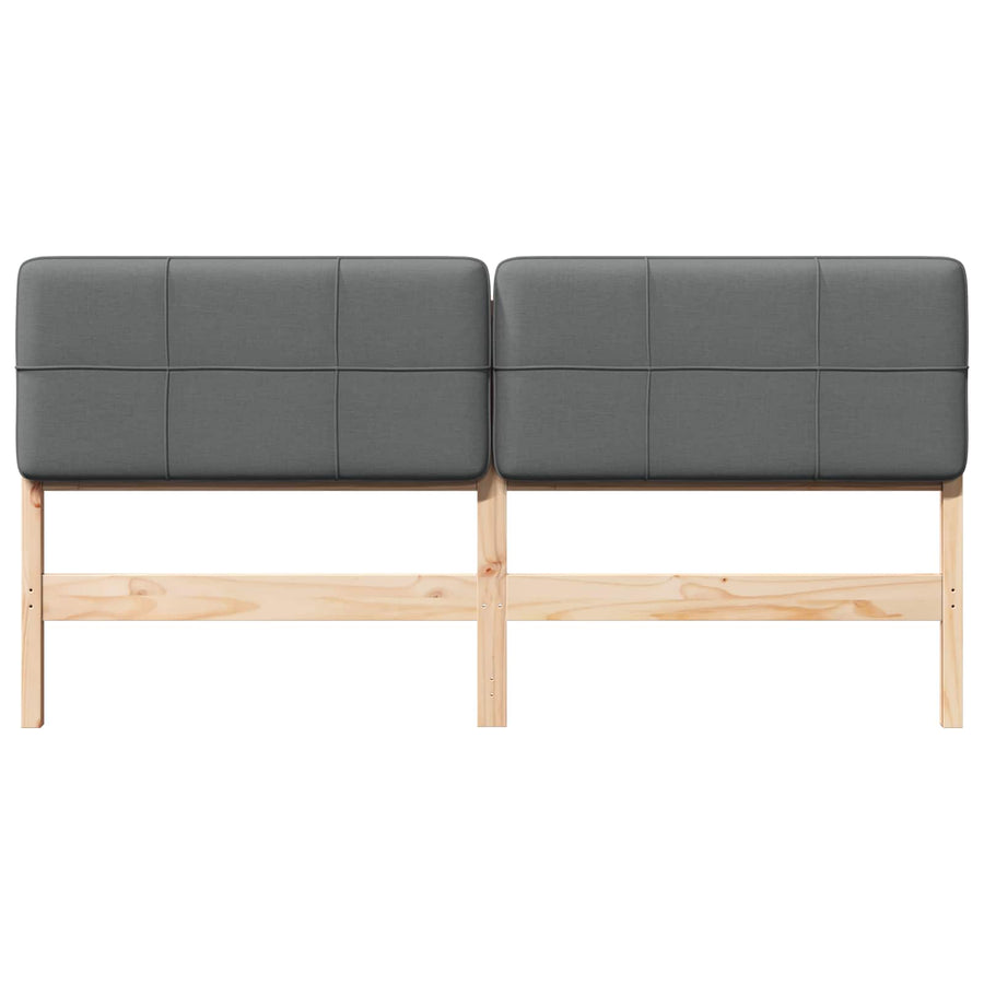 Gestoffeerd hoofdbord Bruin en Licht Grijs 200 cm