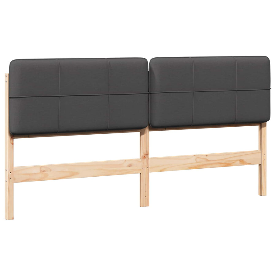 Gestoffeerd hoofdbord Bruin en Donkergrijs 200 cm