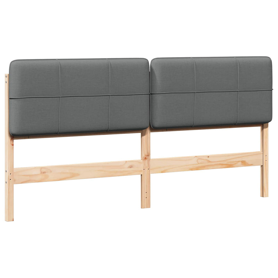 Gestoffeerd hoofdbord Bruin en Licht Grijs 180 cm