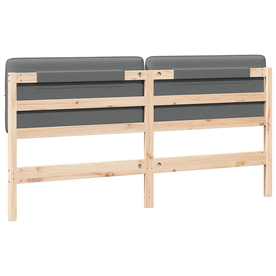 Gestoffeerd hoofdbord Bruin en Licht Grijs 180 cm
