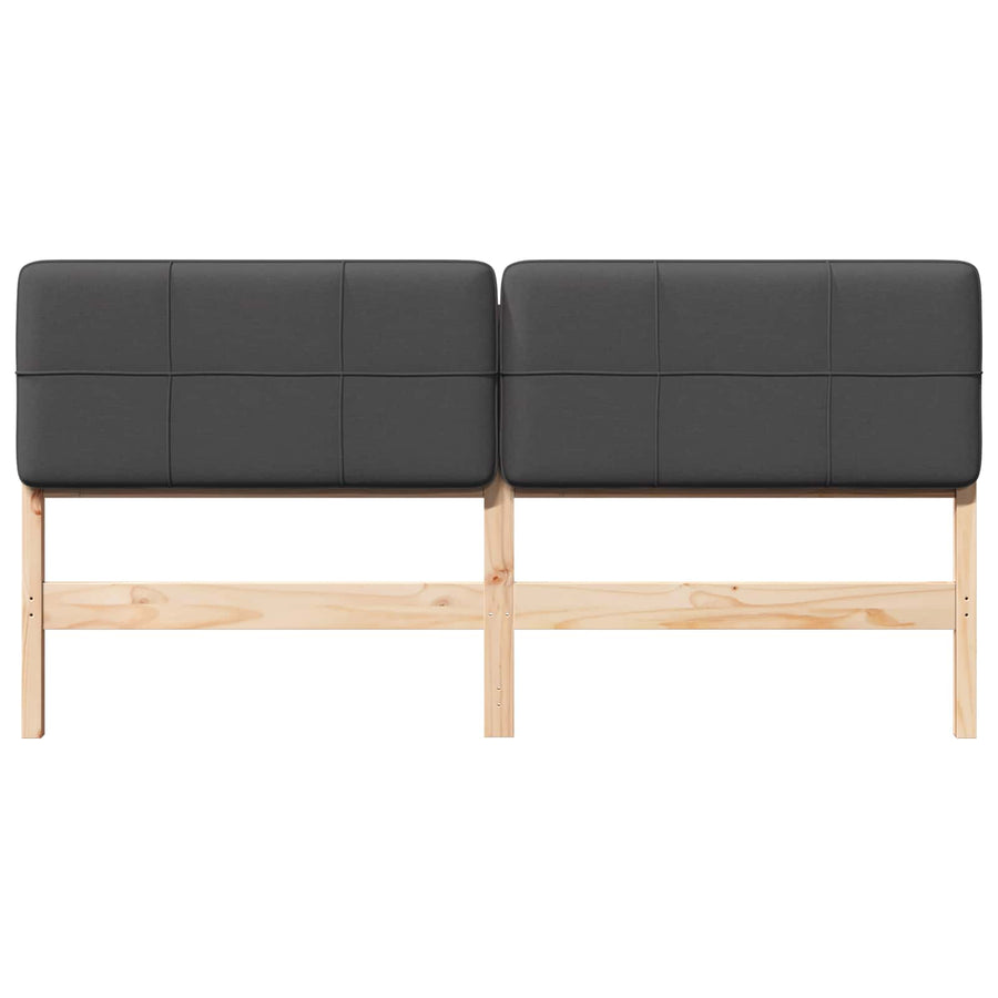Gestoffeerd hoofdbord Bruin en Donkergrijs 180 cm