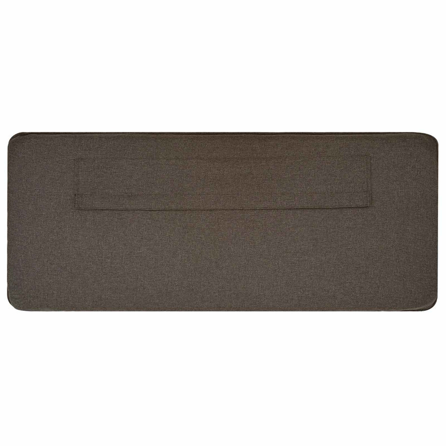 Gestoffeerd hoofdbord Bruin en Taupe 180 cm Massief grenenhout