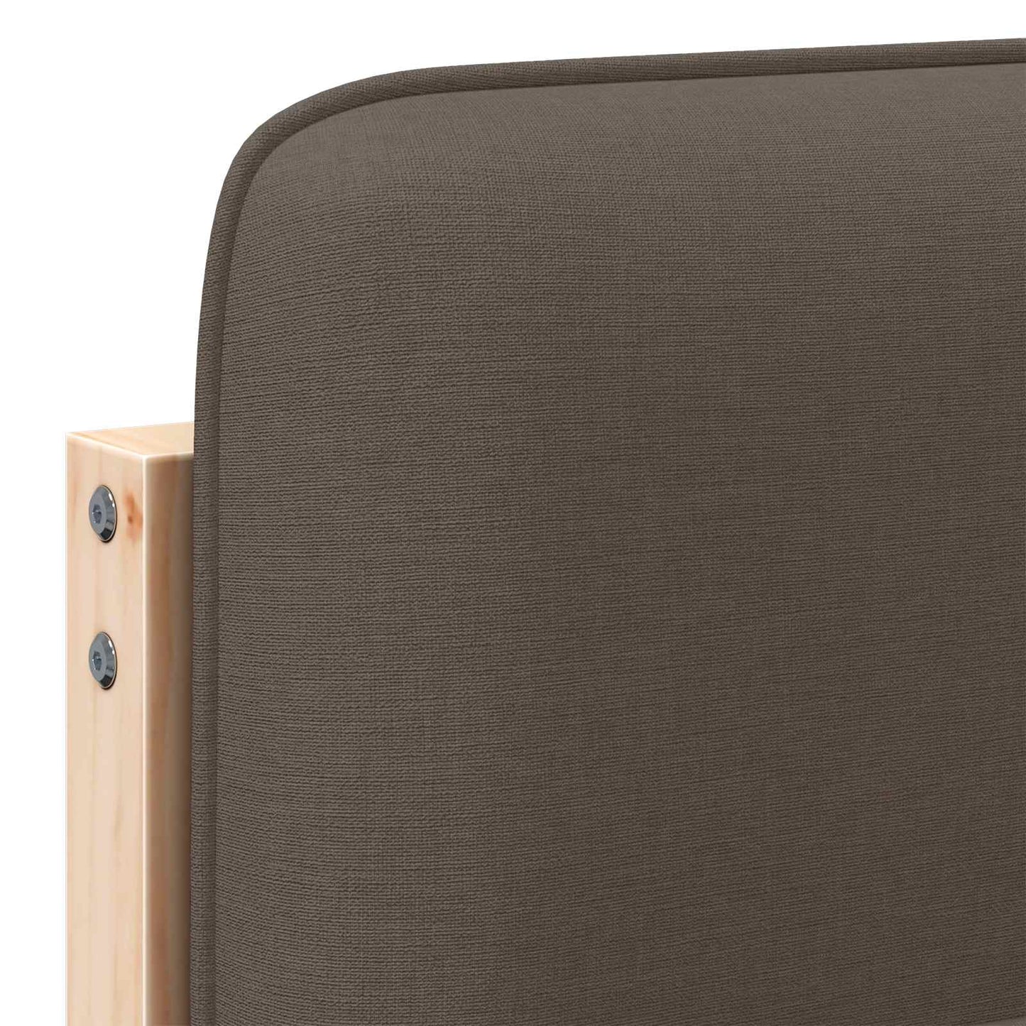 Gestoffeerd hoofdbord Bruin en Taupe 180 cm Massief grenenhout