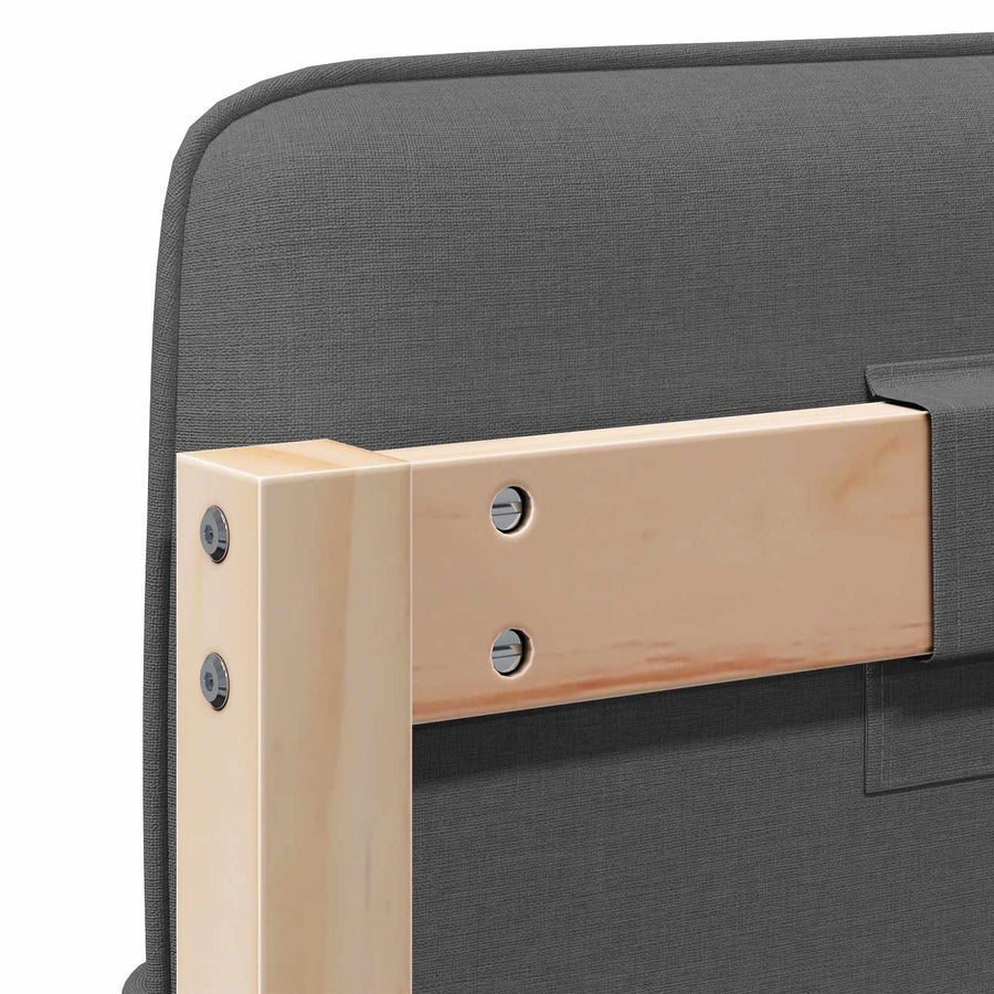 Gestoffeerd hoofdbord Bruin en Licht Grijs 160 cm