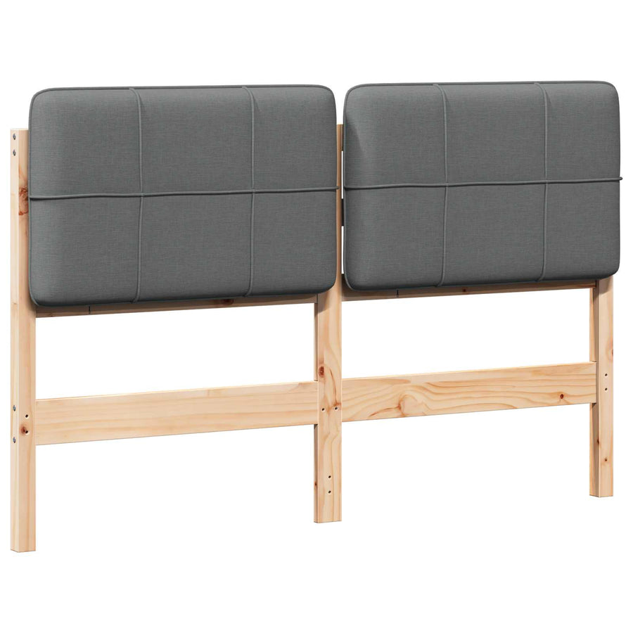 Gestoffeerd hoofdbord Bruin en Licht Grijs 140 cm