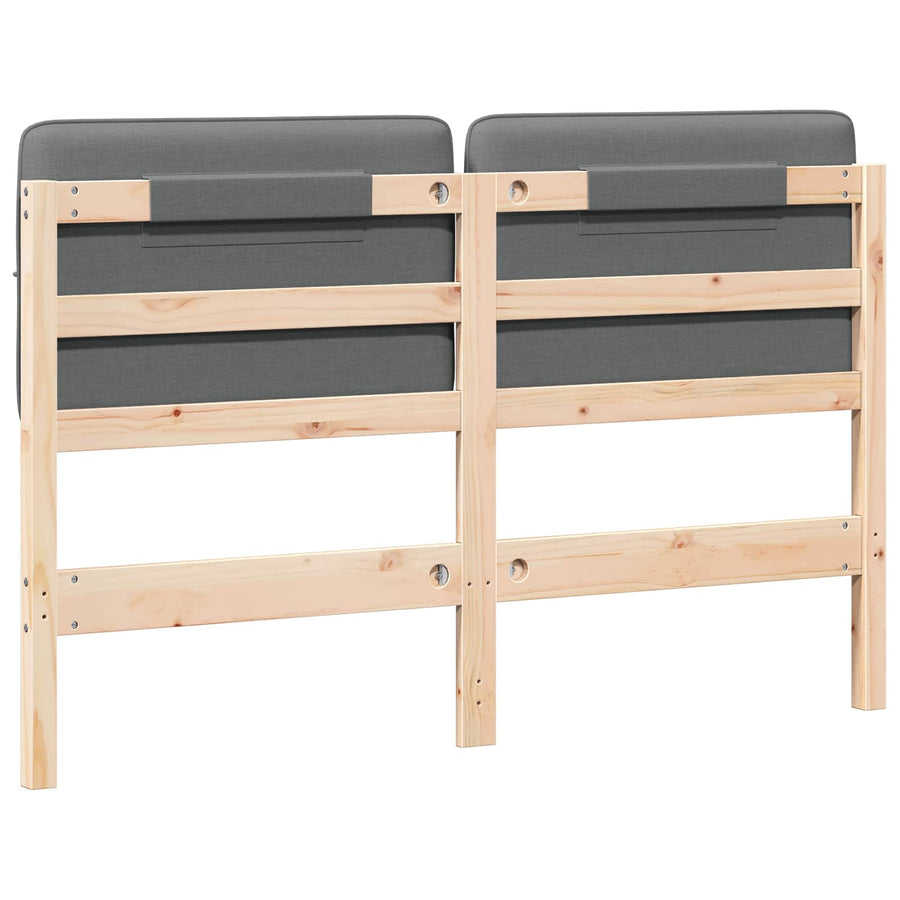 Gestoffeerd hoofdbord Bruin en Licht Grijs 140 cm