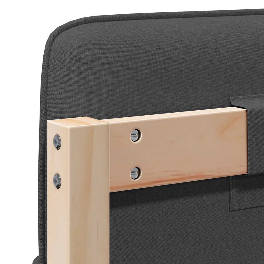 Gestoffeerd hoofdbord Bruin en Donkergrijs 135 cm