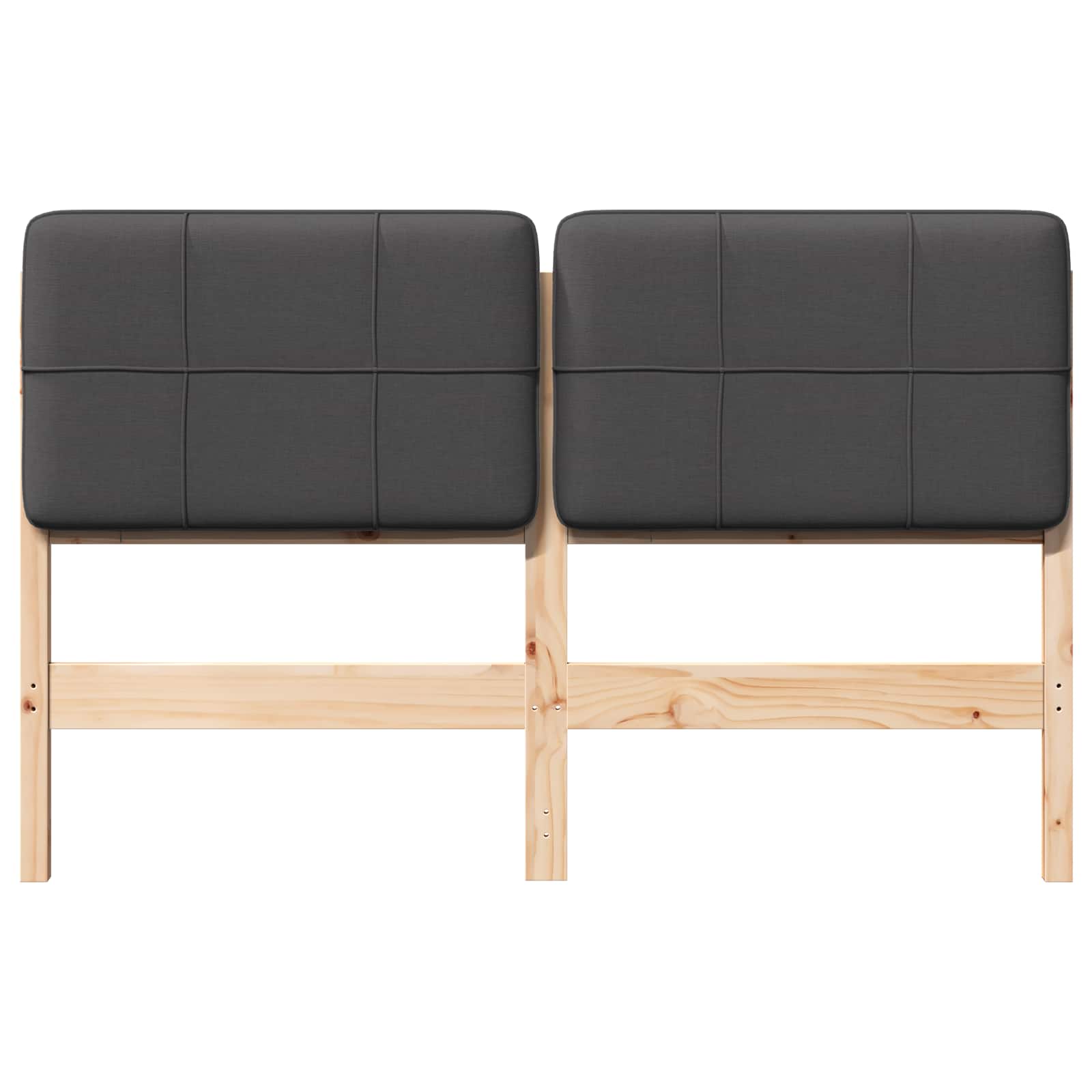 Gestoffeerd hoofdbord Bruin en Donkergrijs 135 cm