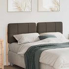 Upholstered Headboard Brown and Taupe 135 cm Solid pine wood