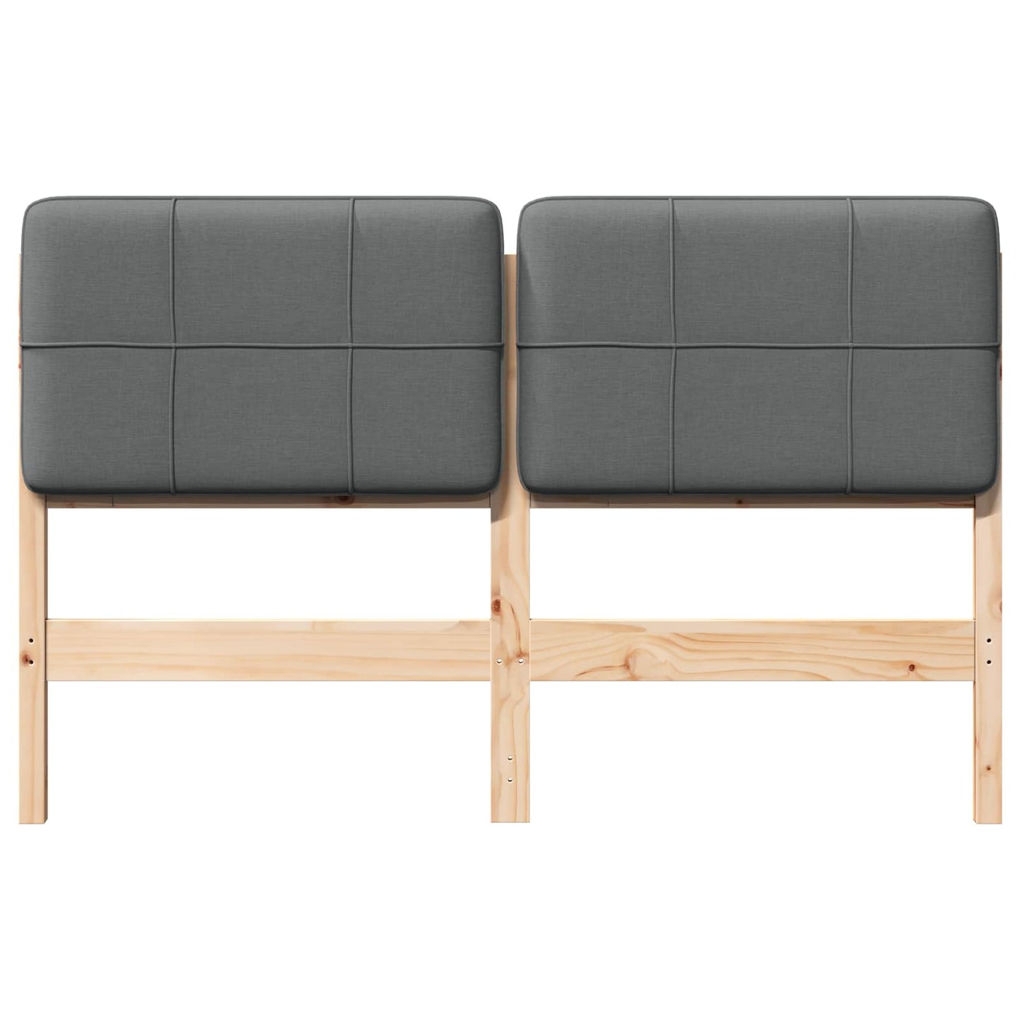 Gestoffeerd hoofdbord Bruin en Licht Grijs 120 cm