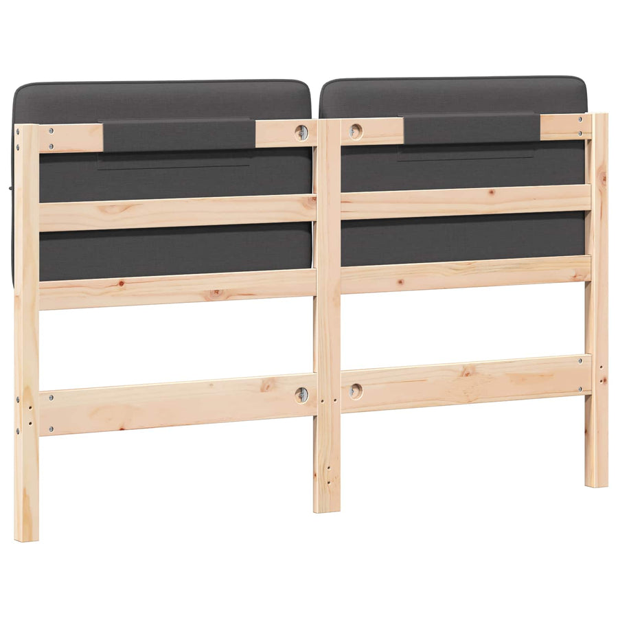Gestoffeerd hoofdbord Bruin en Donkergrijs 120 cm