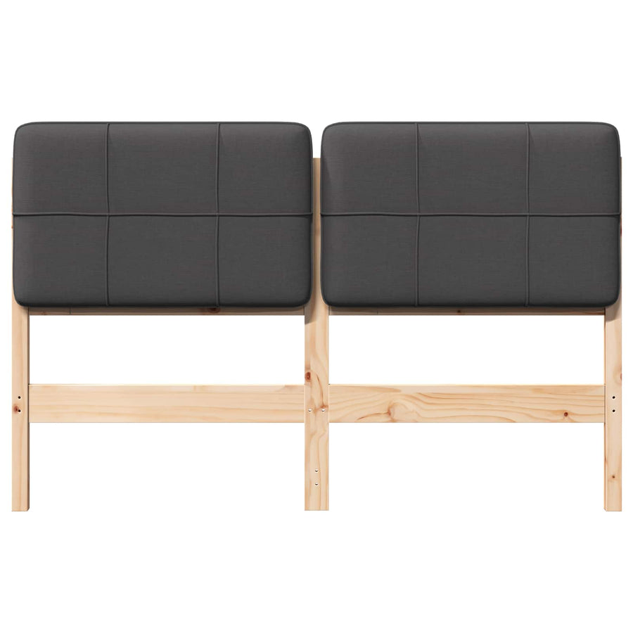 Gestoffeerd hoofdbord Bruin en Donkergrijs 120 cm