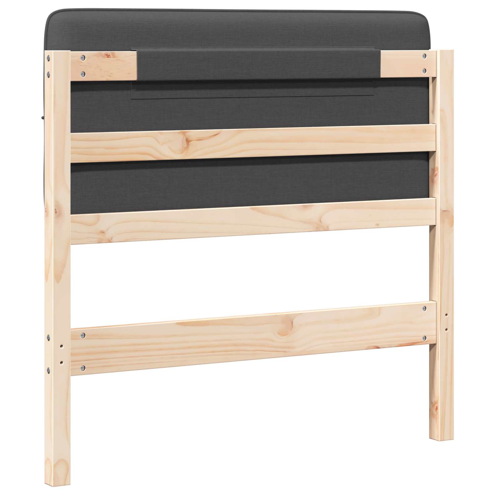 Gestoffeerd hoofdbord Bruin en Donkergrijs 100 cm