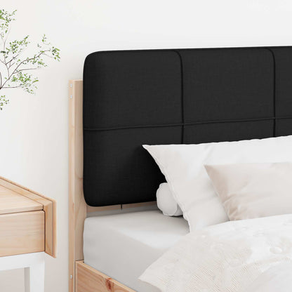 Gestoffeerd hoofdbord Bruin en zwart 100 cm Massief grenenhout