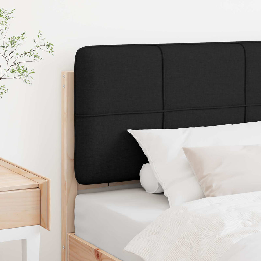 Gestoffeerd hoofdbord Bruin en zwart 80 cm Massief grenenhout