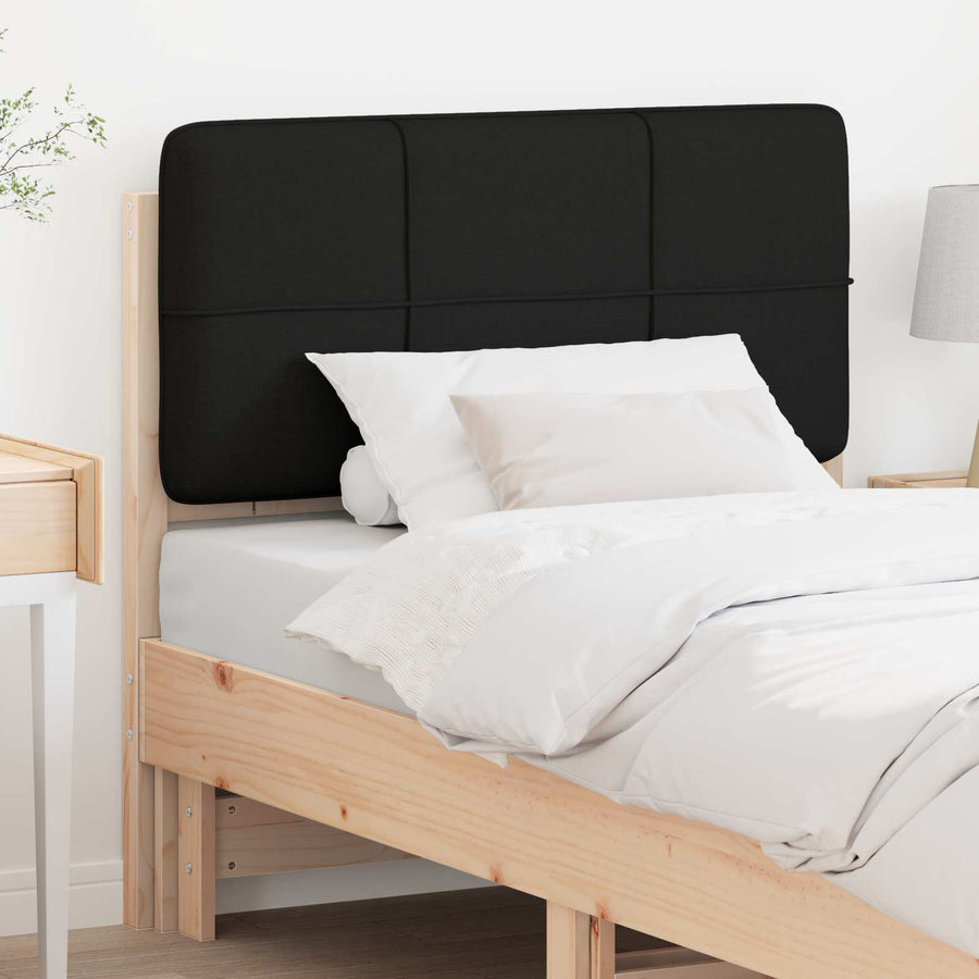 Gestoffeerd hoofdbord Bruin en zwart 80 cm Massief grenenhout