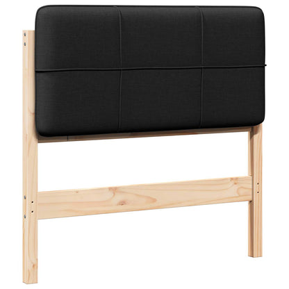Gestoffeerd hoofdbord Bruin en zwart 80 cm Massief grenenhout